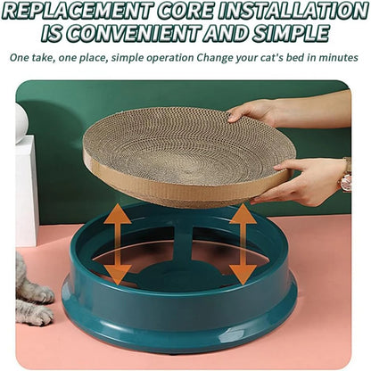 Cat Scratcher Replacement Pads for Active Play round Cardboard Replacement Scratcher Insert Refill Scratching Pad Cats Supplies