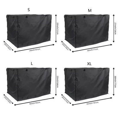 Dog Crates Cover for 24In/30In/36In/43In Wire Dog Cage Durable Waterproof Oxford-Fabric with 2 Door Indoor/Outdoor 87HA
