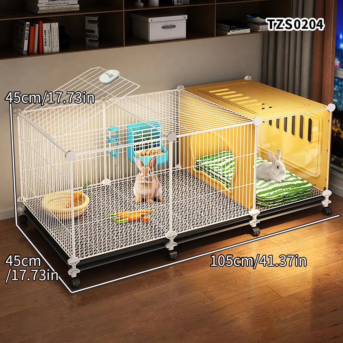 Encrypted Rabbit Cage for Home Use, Large Indoor Cleaning Tray, Special Nest for Guinea Pigs, Guinea Pig Cage