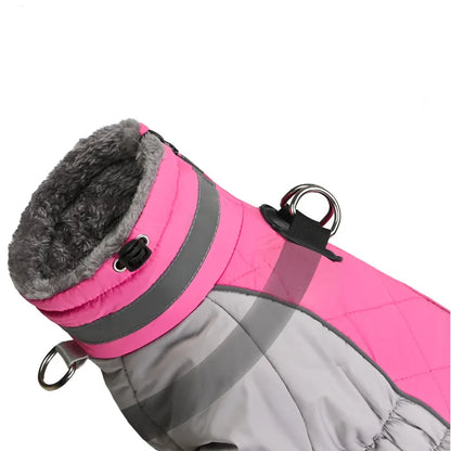 Winter Dog Clothes Waterproof Warm Big Dog Jackets High Neck Vest Coat for Medium Large Dogs Clothes