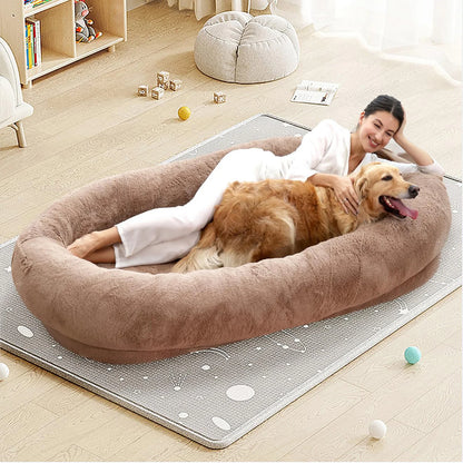 Dog Beds for Humans Size Fits You and Pets Washable Faux