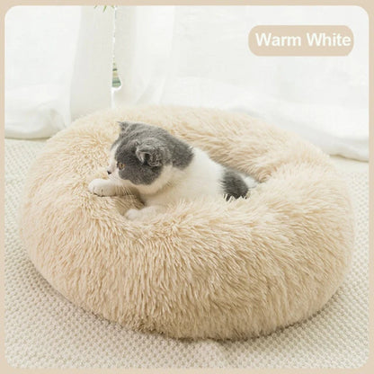 Long Plush Fluffy Pet Dog Bed Calming Dog Beds