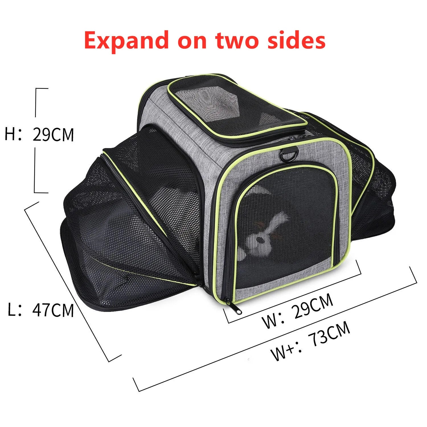 Pet Carriers Four Sides Expanded Dog Carriers Pet Car Travel Bag Expandable Pet Cat Puppy Dog Bag Slings Tote for Small Animals