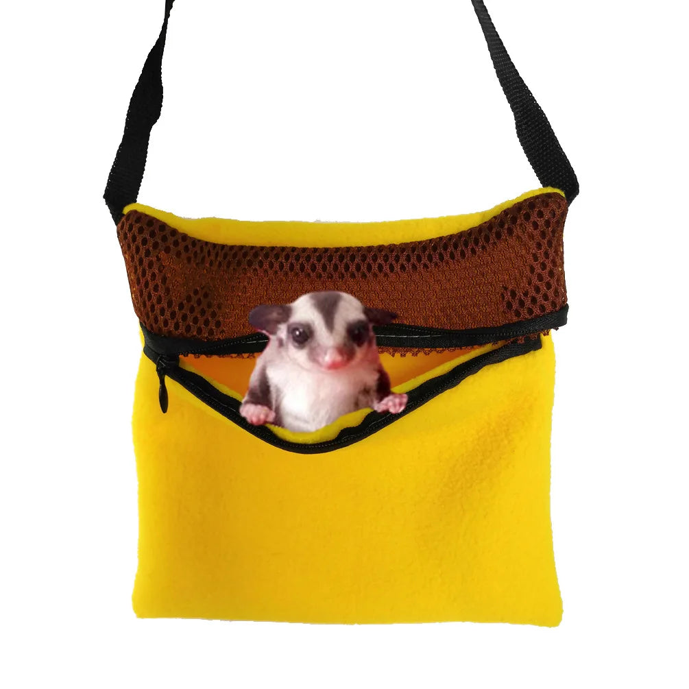 Outgoing Sleeping Bag Small Animal Carriers Rats Hamster Carrier Bag Travel Carry Pouch Breathable Handbag for Sugar Glider