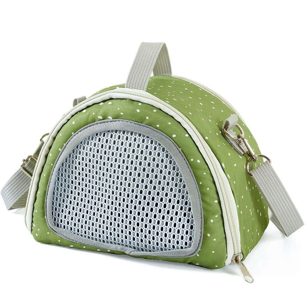 Breathable Portable Small Animal Carriers Adjustable Shoulder Strap Comfortable Travel Hamster Tote Bag Foldable Anti-Escape