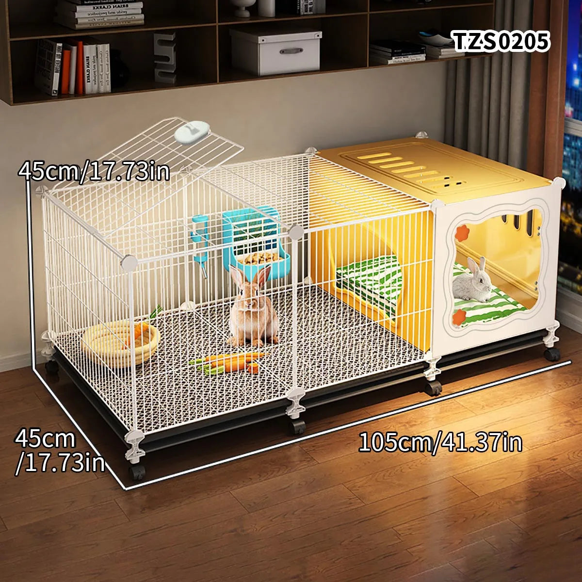 Encrypted Rabbit Cage for Home Use, Large Indoor Cleaning Tray, Special Nest for Guinea Pigs, Guinea Pig Cage