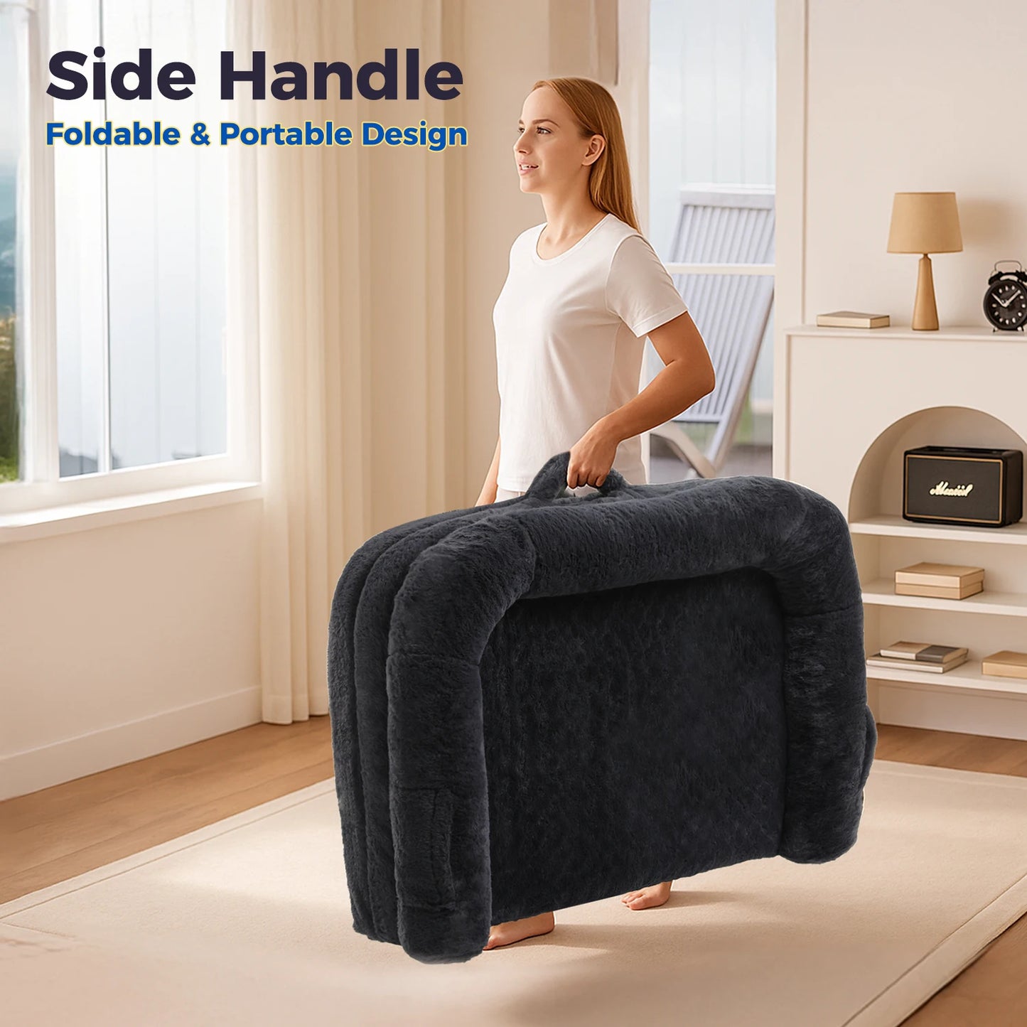 Dog Beds Mat Pet Bed Foldable & Portable Design Machine Washable No Installation Needed Dog Beds and Furniture Dog Accessories