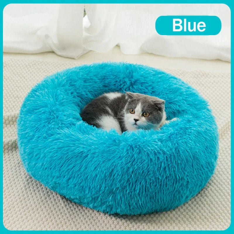 Long Plush Fluffy Pet Dog Bed Calming Dog Beds