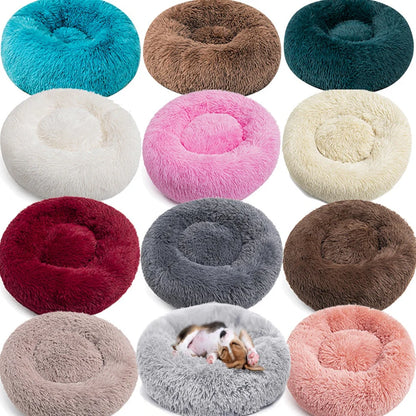 Long Plush Fluffy Pet Dog Bed Calming Dog Beds