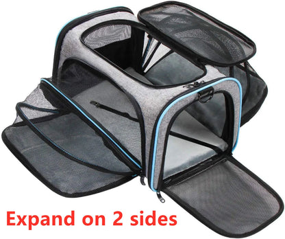 Pet Carriers Four Sides Expanded Dog Carriers Pet Car Travel Bag Expandable Pet Cat Puppy Dog Bag Slings Tote for Small Animals
