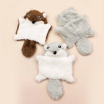 Interactive Cat Toys Cat Kicking Plush Toys for All Breeds Creative Flying Squirrel Kitten Sound Toy for Home Pet Room Living