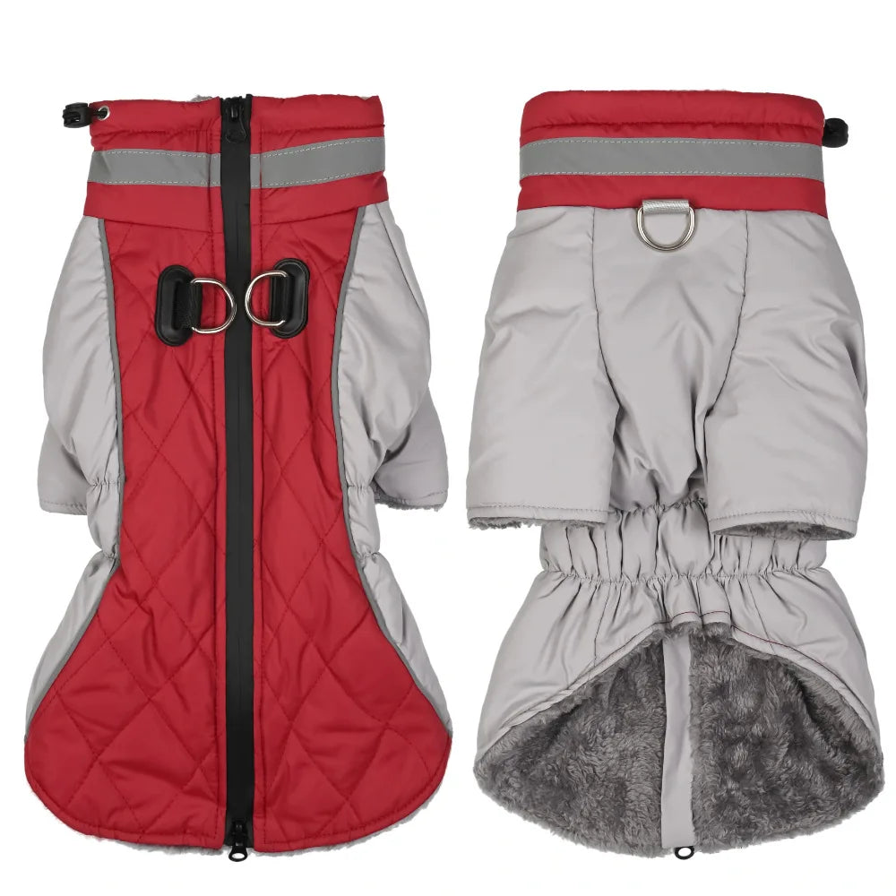 Winter Dog Clothes Waterproof Warm Big Dog Jackets High Neck Vest Coat for Medium Large Dogs Clothes