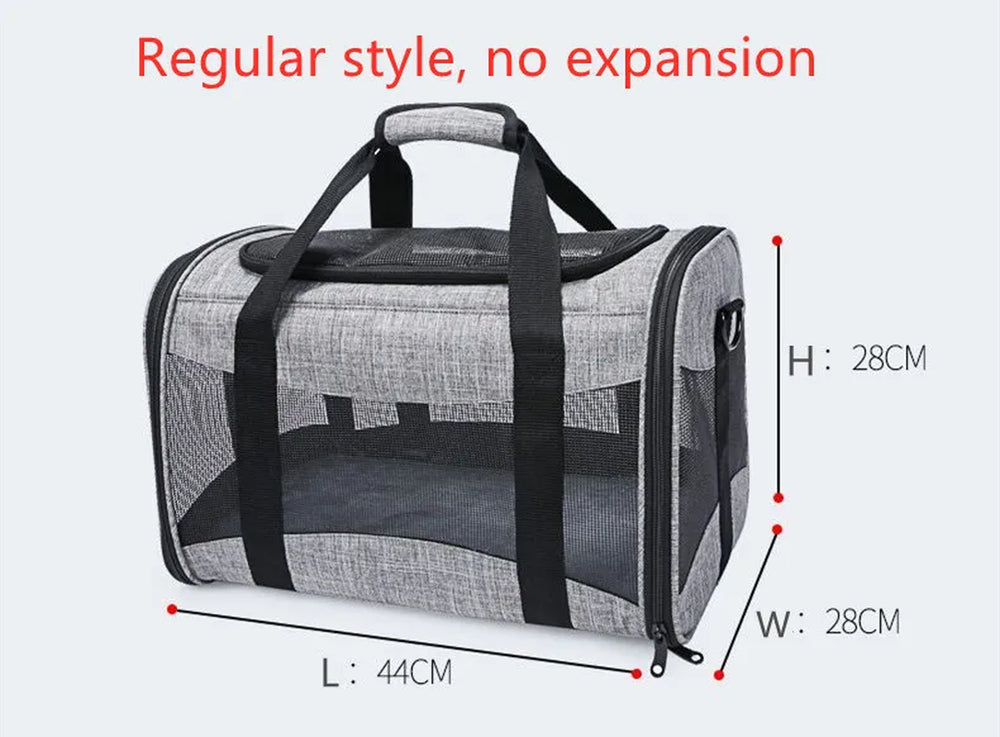 Pet Carriers Four Sides Expanded Dog Carriers Pet Car Travel Bag Expandable Pet Cat Puppy Dog Bag Slings Tote for Small Animals