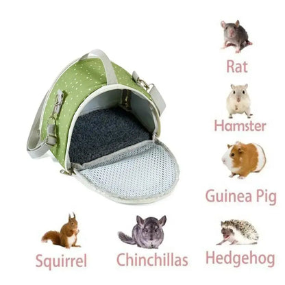 Breathable Portable Small Animal Carriers Adjustable Shoulder Strap Comfortable Travel Hamster Tote Bag Foldable Anti-Escape