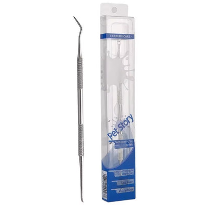 Stainless Steel Dog Dental Cleaning Tool - Tartar Remover and Breath Freshener for Pets
