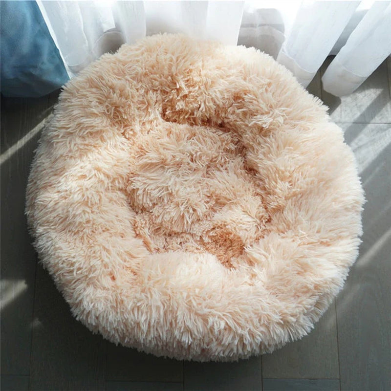 Long Plush Fluffy Pet Dog Bed Calming Dog Beds