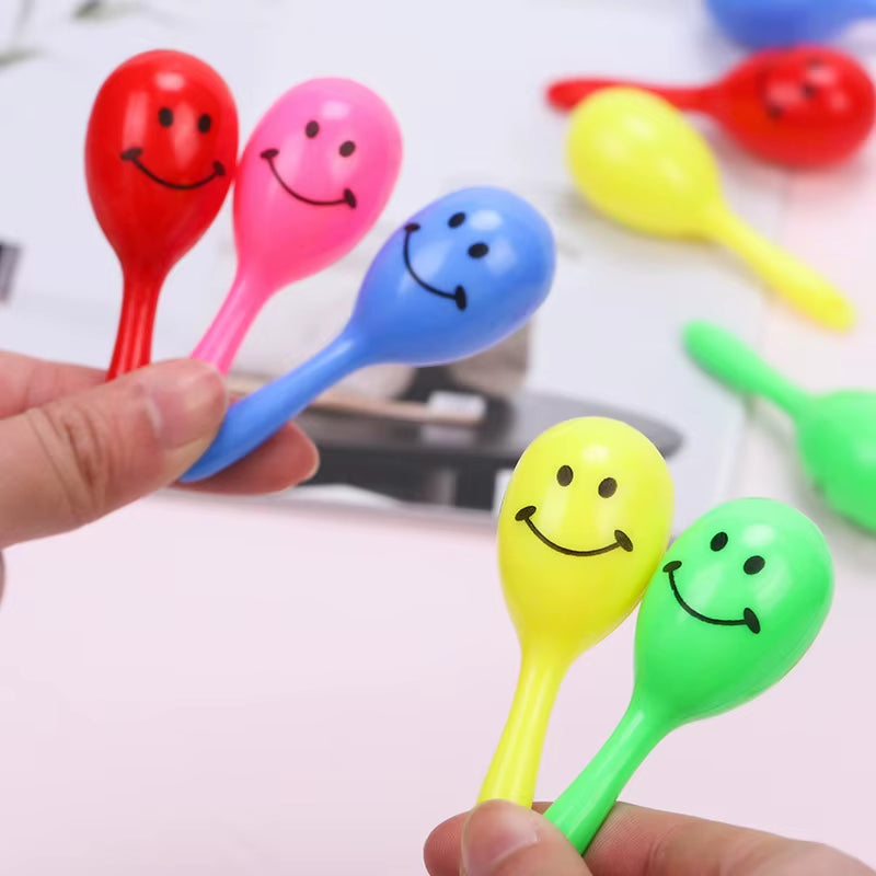 3Pcs Bird Toys Parrot Rattle Bell Sand Hammer Maracas Bird Bite Wisdom Interactive Training Toy Pet Bird Toys Color Random