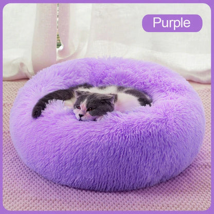 Long Plush Fluffy Pet Dog Bed Calming Dog Beds