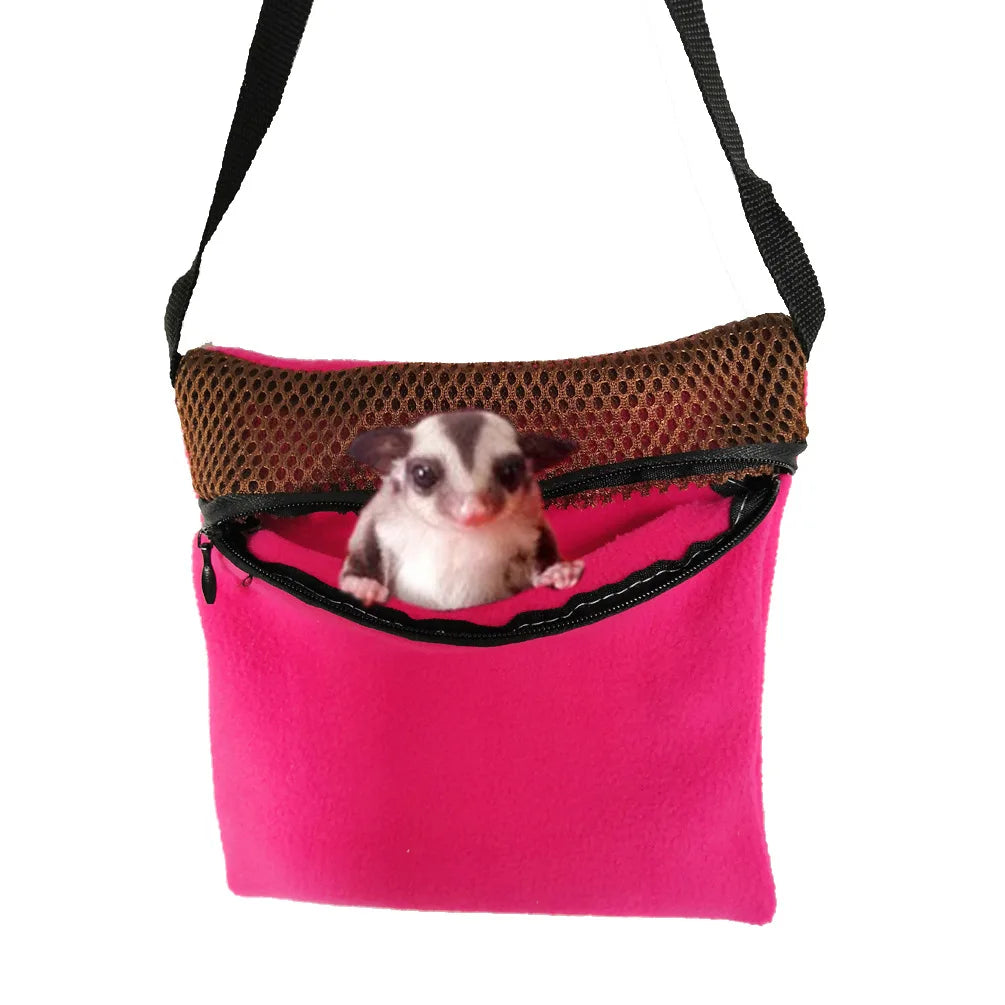 Outgoing Sleeping Bag Small Animal Carriers Rats Hamster Carrier Bag Travel Carry Pouch Breathable Handbag for Sugar Glider