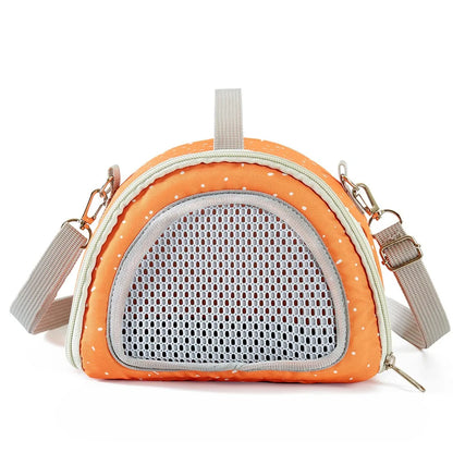 Breathable Portable Small Animal Carriers Adjustable Shoulder Strap Comfortable Travel Hamster Tote Bag Foldable Anti-Escape