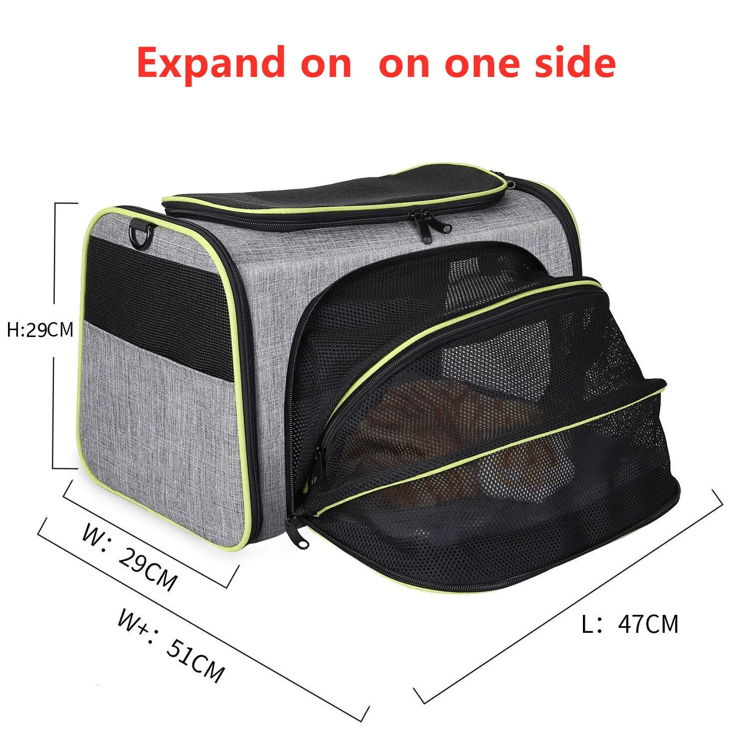 Pet Carriers Four Sides Expanded Dog Carriers Pet Car Travel Bag Expandable Pet Cat Puppy Dog Bag Slings Tote for Small Animals