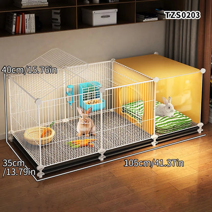 Encrypted Rabbit Cage for Home Use, Large Indoor Cleaning Tray, Special Nest for Guinea Pigs, Guinea Pig Cage