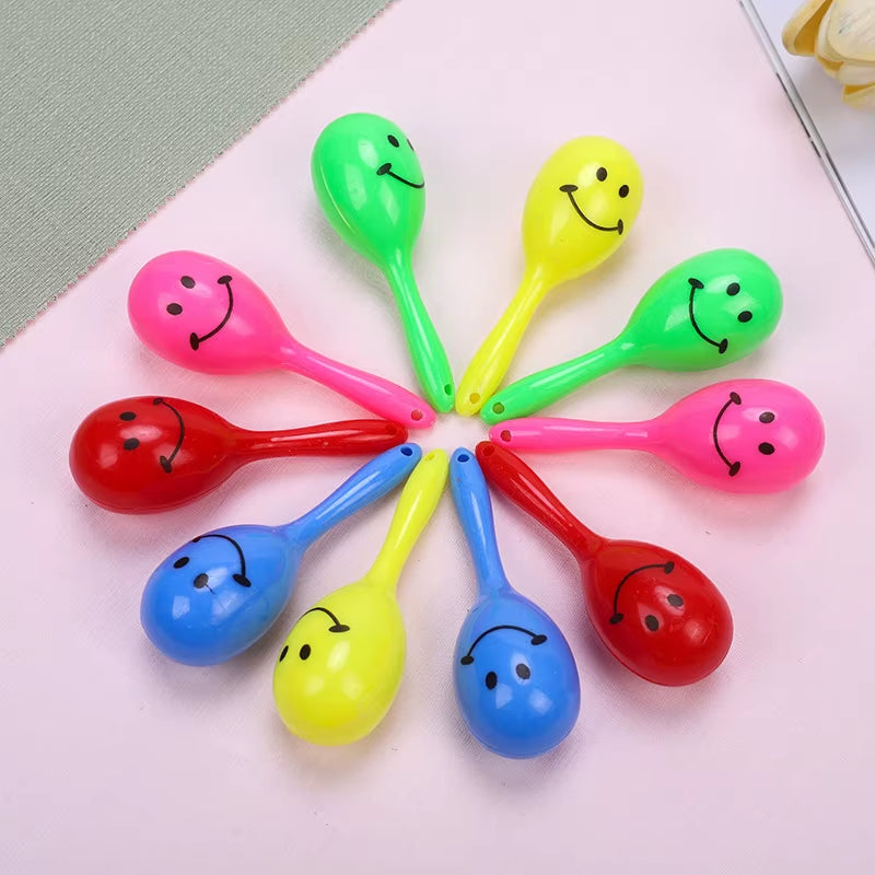 3Pcs Bird Toys Parrot Rattle Bell Sand Hammer Maracas Bird Bite Wisdom Interactive Training Toy Pet Bird Toys Color Random