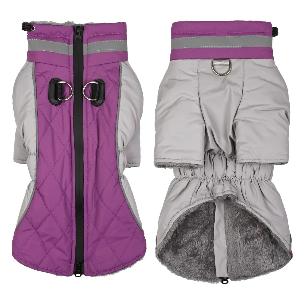 Winter Dog Clothes Waterproof Warm Big Dog Jackets High Neck Vest Coat for Medium Large Dogs Clothes
