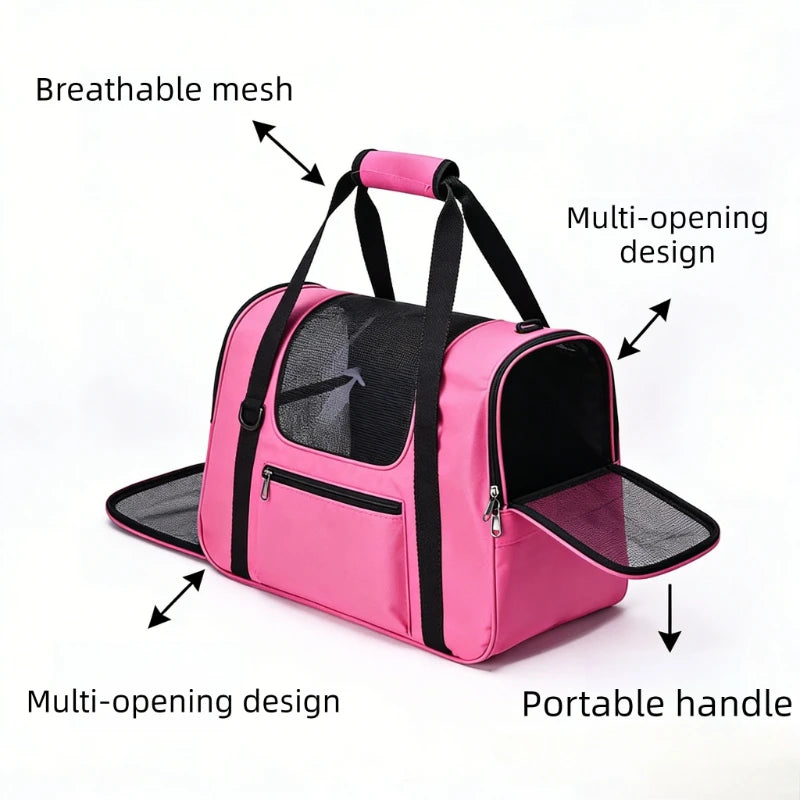 Pet Bag Wear-Resistant Cat Bag Carriers Backpack Breathable Pet Carriers Bag Cat Handbag Outdoor Travel Dog Supplies Carriers