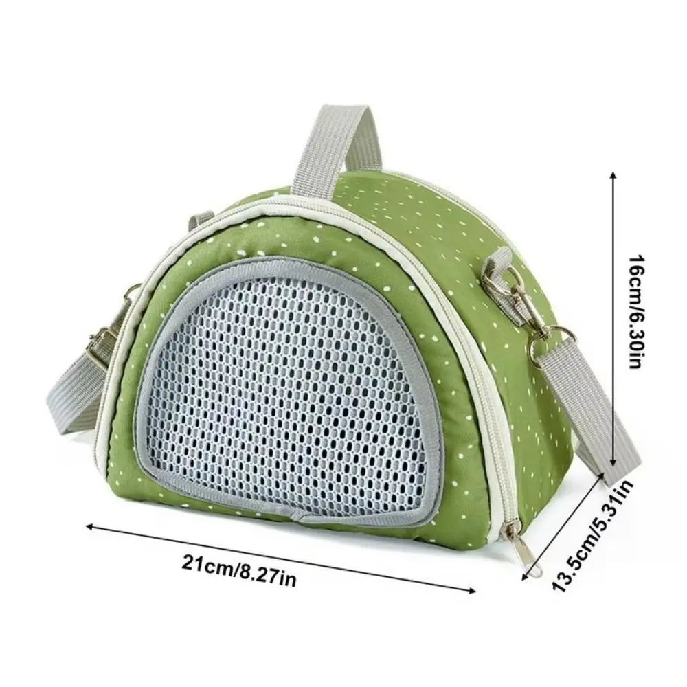 Breathable Portable Small Animal Carriers Adjustable Shoulder Strap Comfortable Travel Hamster Tote Bag Foldable Anti-Escape