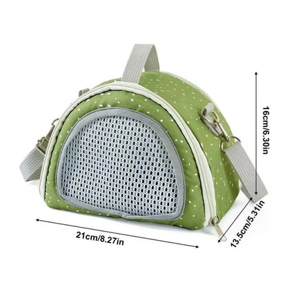 Breathable Portable Small Animal Carriers Adjustable Shoulder Strap Comfortable Travel Hamster Tote Bag Foldable Anti-Escape