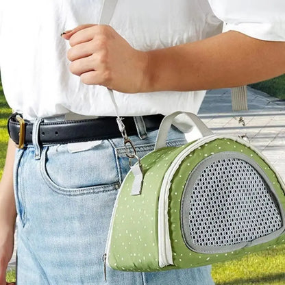 Breathable Portable Small Animal Carriers Adjustable Shoulder Strap Comfortable Travel Hamster Tote Bag Foldable Anti-Escape