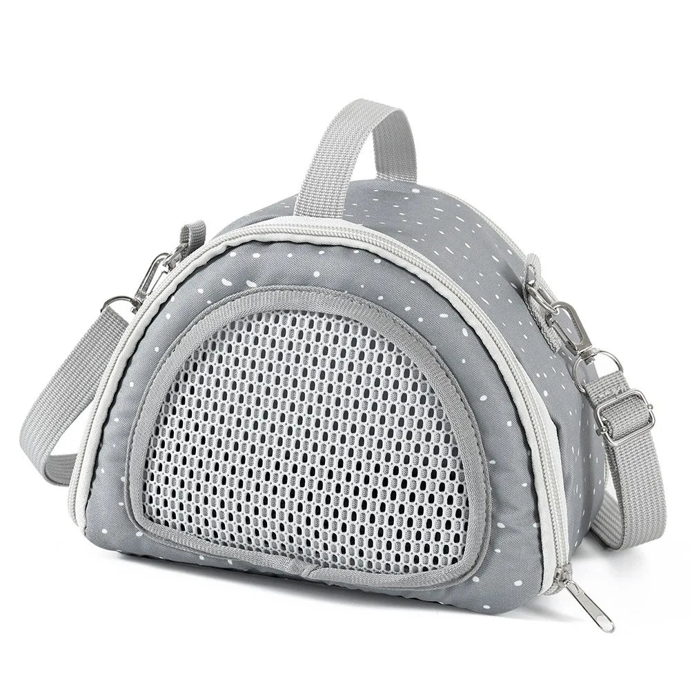Breathable Portable Small Animal Carriers Adjustable Shoulder Strap Comfortable Travel Hamster Tote Bag Foldable Anti-Escape